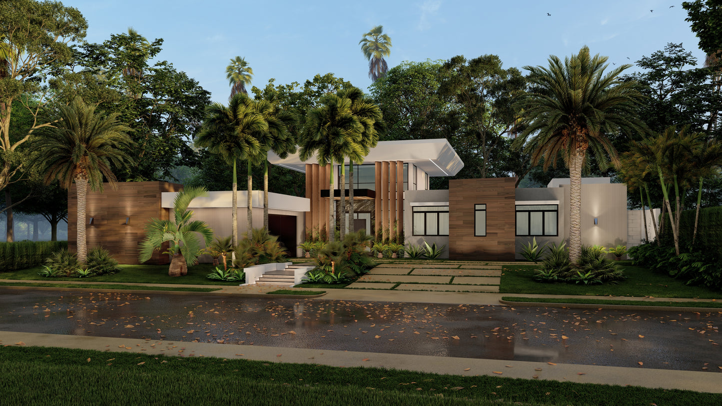 Escena Estándar de Rendering 3D Exterior
