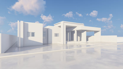 Escena Conceptual de Rendering 3D Exterior