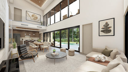 Escena de Rendering 3D Interior
