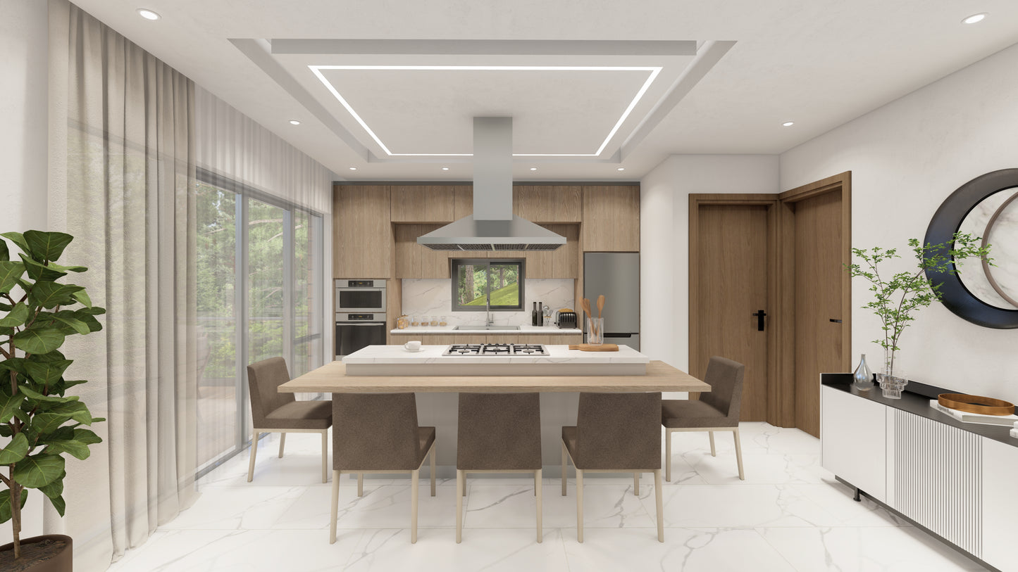 Escena de Rendering 3D Interior