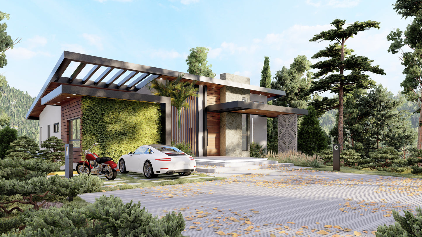 Escena Estándar de Rendering 3D Exterior